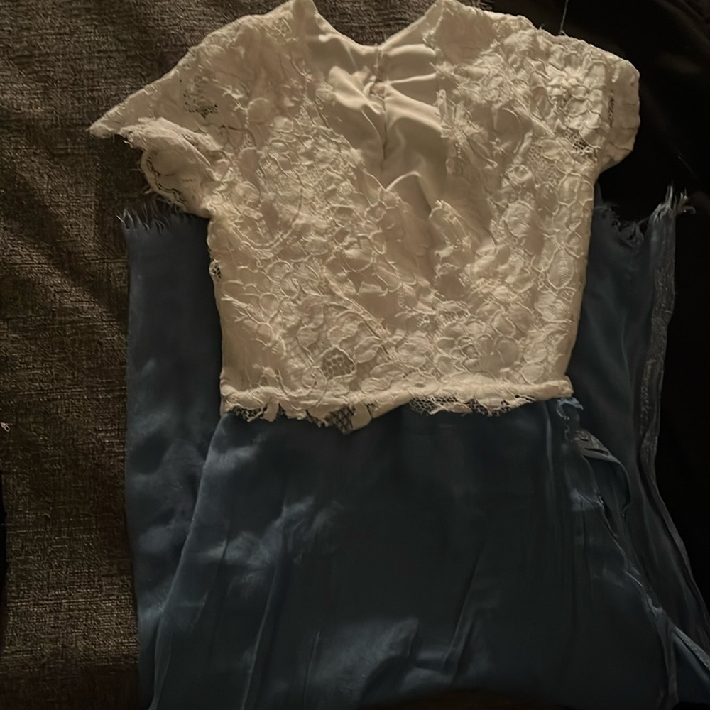 Dress with lace and cotton